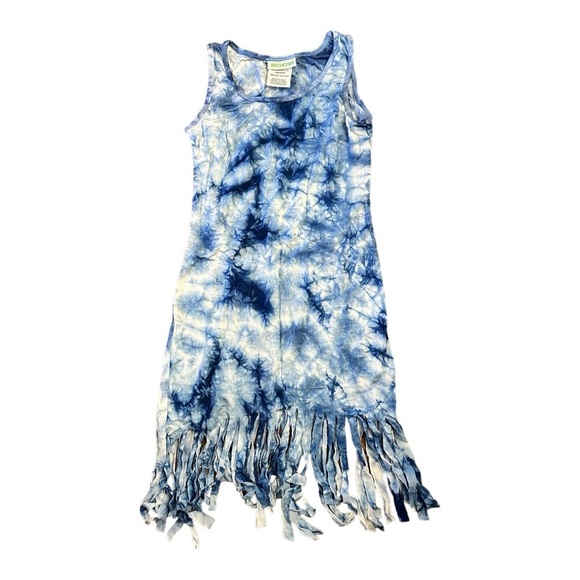 Ingear Other - InGear Blue Tie‎ Dye Dress with Fringe